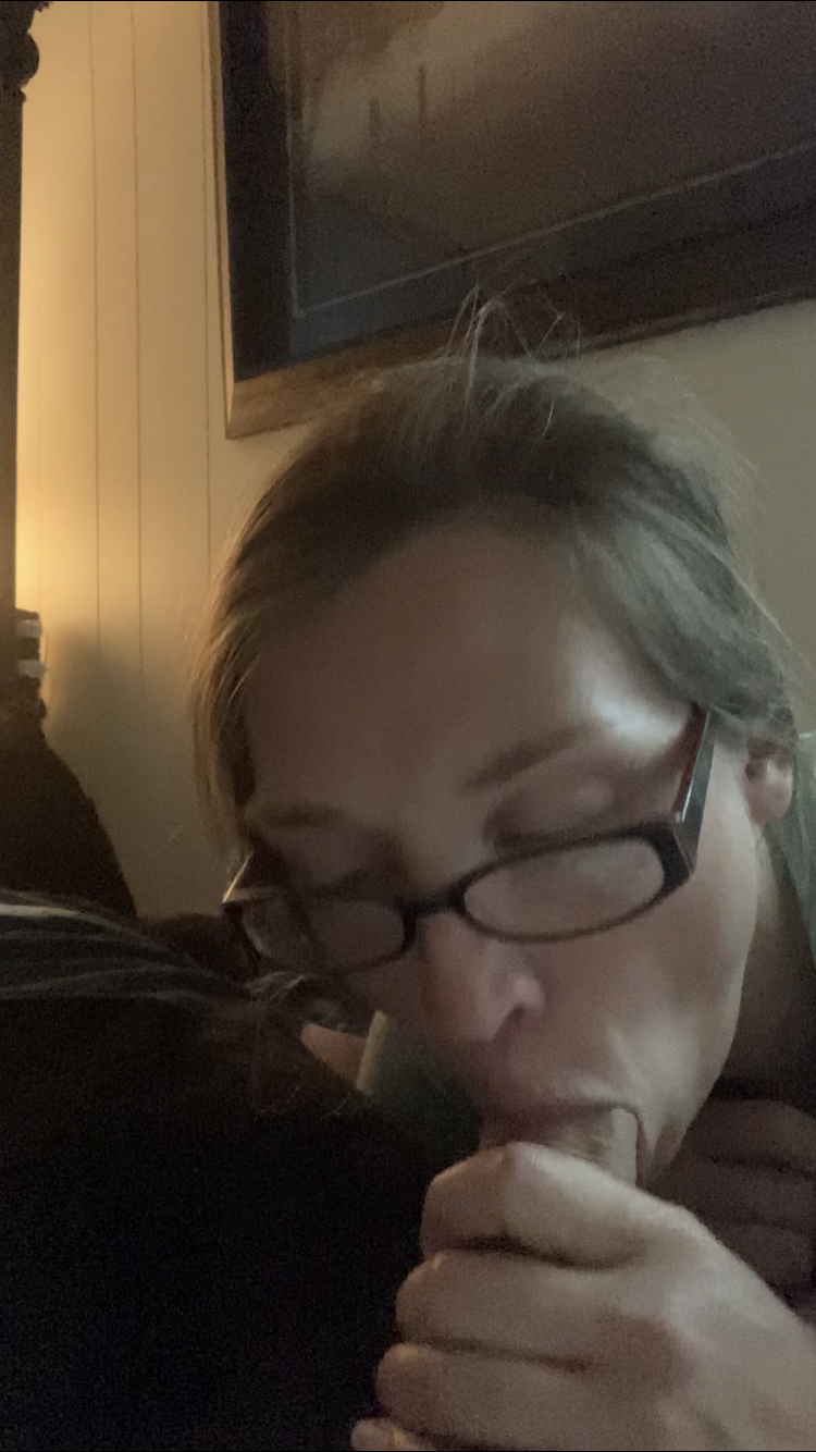Sexy Girl With Glasses Sucking Cock