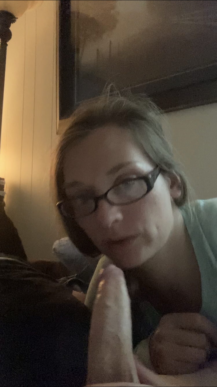 Sexy Girl With Glasses Sucking Cock