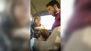 Indian Muslim Aunty having Fun in Car