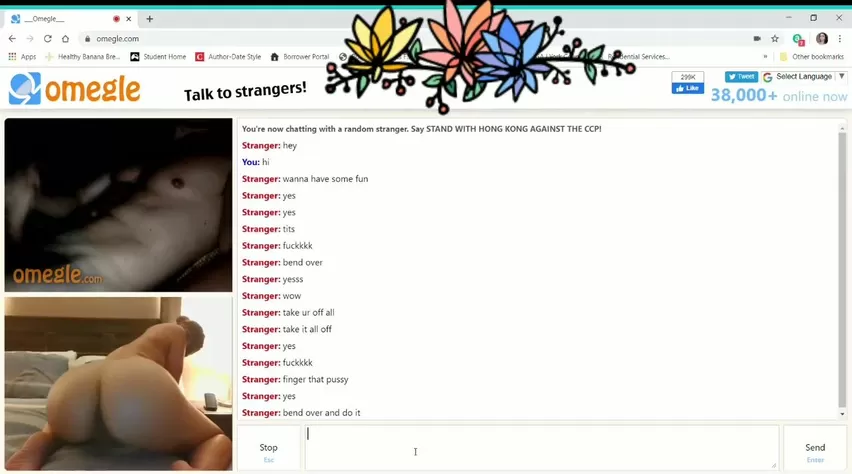Omegle Woman Porn - Wife plays with stranger on Omegle while husband showers - Shooshtime