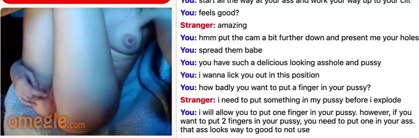 Omegle Cam Ass - Omegle girl shows off amazing body, does anal for first time and helps cum  - Shooshtime