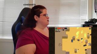 BBW MILF Playing Nuclear Throne