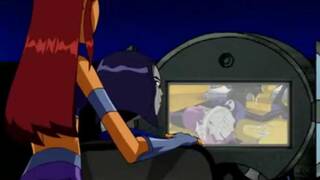 Starfire helping Raven relax