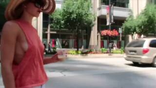 Hot Girl Braless Sideboob on Street