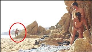 Couple Caught having Sex at the Beach