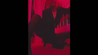 Goth Girl Posing Seductively on the Ground for you