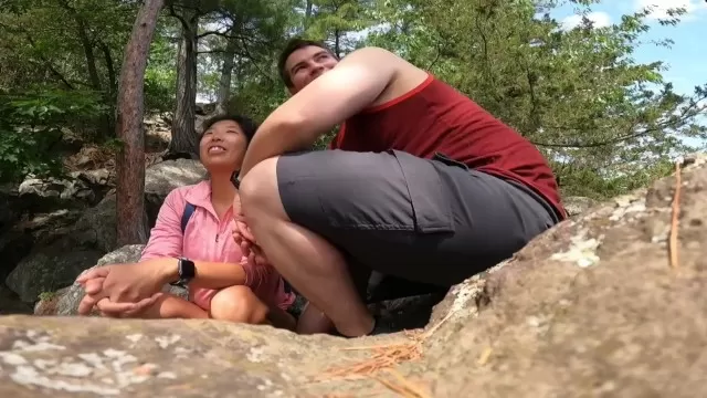 Asian MILF Hiker Wants To Suck Some Cock In Nature Risky Business