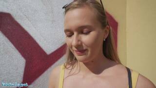 Public Agent Stacy Cruz Flashes her Perfect Tits for Cash