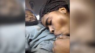 Gettin sum head infront her grandmom house...