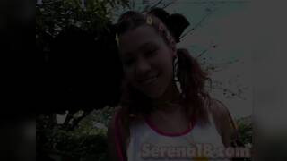 Booty Hot Serena 18 gets Naked and Masturbate