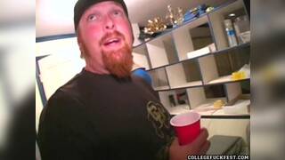 Spex slut preggo sucks on college dick