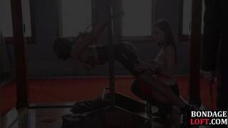 Submissive slut gets pussy whipped and disciplined by maledom