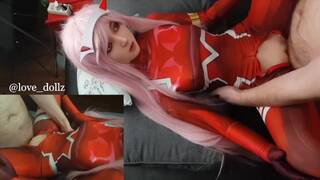 Fucking Zero Two sex doll until I cum deep inside of her delicious pussy
