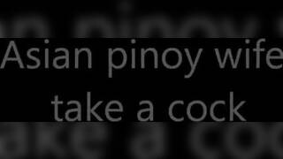 asiatische pinoy frau nimmt einen schwanz