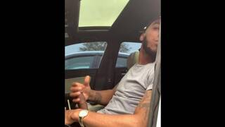 SMOKEPOLEBOY CAUGHT JACKING BIG BLACK COCK IN PUBLIC.