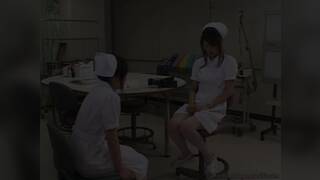 Naughty Hot Nurse do a self masturbation with her sex toys.