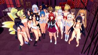 【HIGH SCHOOL DXD】【HENTAI ORGY FUTANARI 3D】