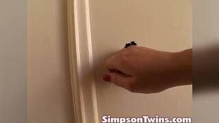 Skinny tall twins masturbate side by side