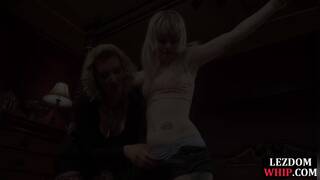 Lezdom mistress giving anal play treat to pathetic dyke