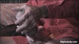 Grandma with glasses very nice blowjob