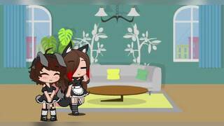 Frisk and chara in maid outfits and extra