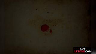 BDSM beauty nipple clamped and whipped before fucking