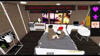 White bitch sucks black dicks at a roblox condo