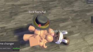 Roblox Porn: Horny Guy receives titjob from the thick ass bitch then cumshots