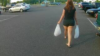 Creepshot at the Grocery Store W/ Thick Redhead PAWG Velvet Diablo -NO SEX-