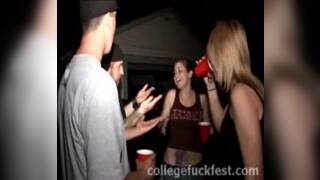 Pussy fucked college babe is grinded hard