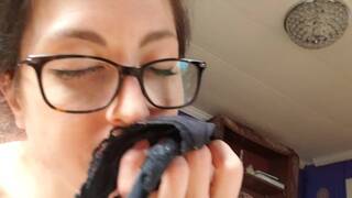 Tasting My Dirty Black Panties