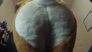 uncomfortably close to furry ass