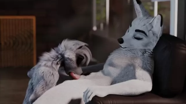 Furry Wolf Oral Sex - Wolf gets a blowjob-Furry Yiff - Shooshtime