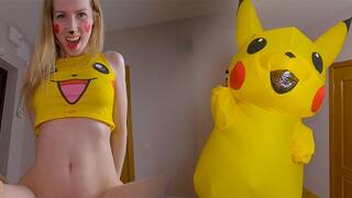 Pikachu teen used her riding skills to get impregnated! Super effective!