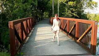 Nude walk in the park