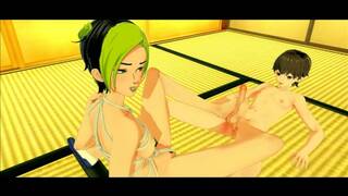 3D Hentai: Jolyne Kuujou JERKS OFF WITH HER FEET TO A STRANGER (JoJo’s Bizarre Adventure)