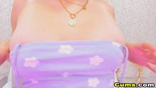 Stretching Her Pussy With Fantasy Dildo