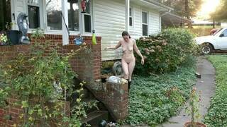 Feeding the birds (Naked!)