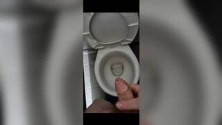 Masturbating in work toilet almost caught