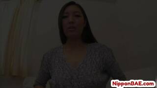 Asian medium titted hairypussy babe fucked on casting