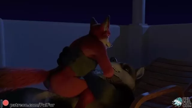 Huge Furry Porn - Furry gay Fox riding a wolf with a huge dick - Shooshtime