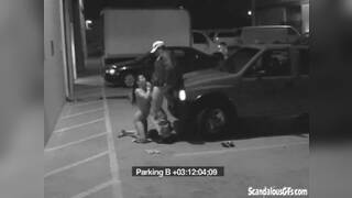 Security Blowjob by Hot Babe Caught on CCTV