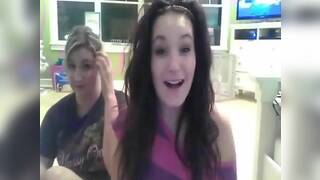 Three girls on webcam