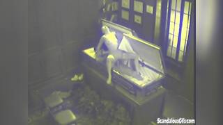 Couple Fucking Hardcore Coffin caugh on camera