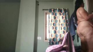 Desi Indian Housewife Mother (Padmavathi) undressing Big Butt Caught on Camera part-1