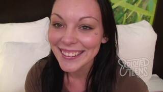 She is only 18 and making her very first porn