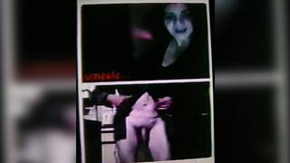 Horny Lady in black dress compliments my hot show (+ sound )