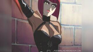 Lezdom BDSM ass beading for restrained teen