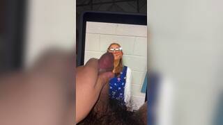 Cumming on her with my white thick cream with the best wet sounds i had<333