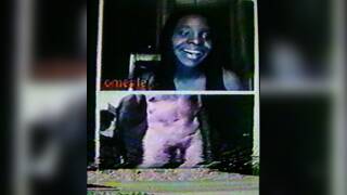 Horny Black College girl delighted by my hot show (+ sound )